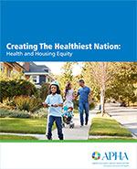Family with bikes on sidewalk, Creating the Healthiest Nation: Housing Equity