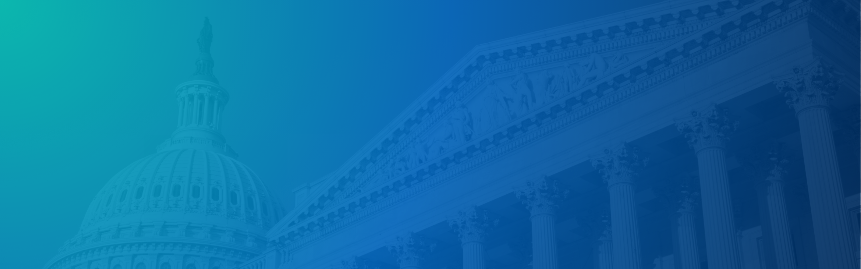 Blue background with capitol building